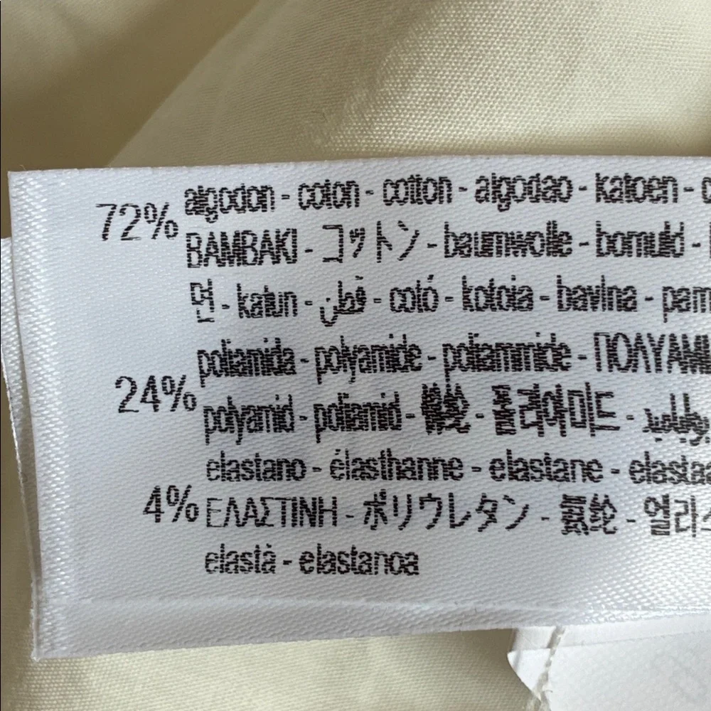 NWT. Zara ZW Collection Oyster-White Cotton Blend Midi Dress. Size M. - Picture 9 of 10